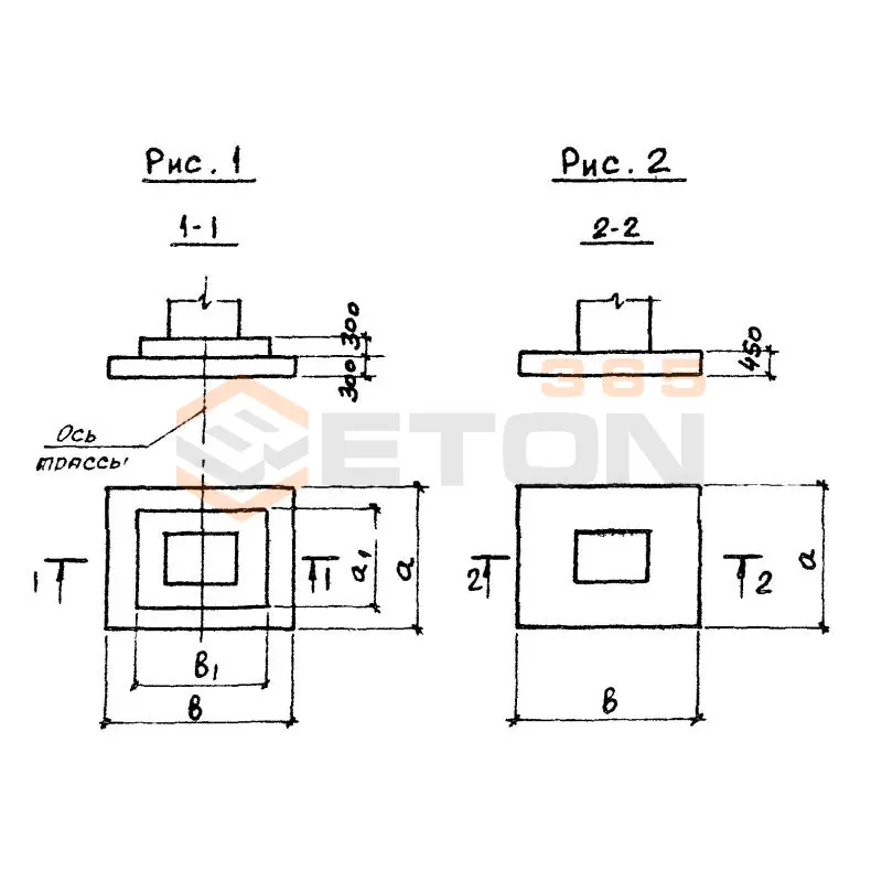 Плиты фундамента Серия 3.016.1-11 ПФ 3