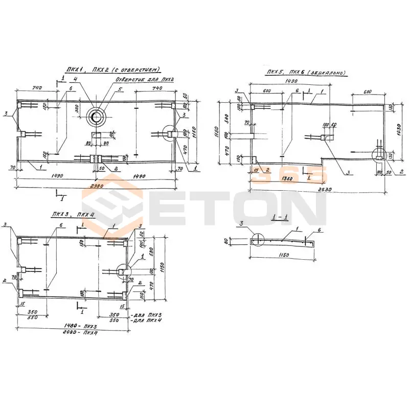 Плиты карнизные Серия 1.432.1-33.93 ПКХ 2 л (1.432.1-33.93)