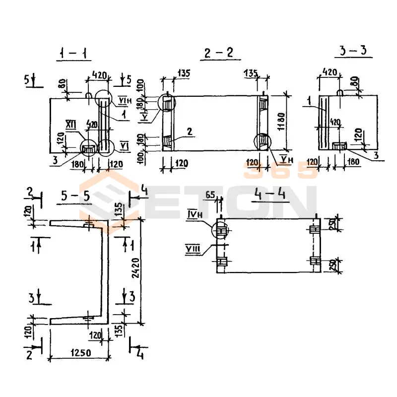 Блоки шахт лифтов Серия 1.089.1-1 БШЛ 100-12-2