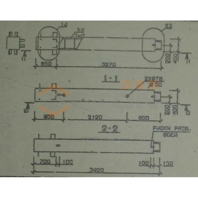 Колонны сечением 400х400 мм для зданий с высотами этажей 4,8 и 4,8 (6,0) м Серия 1.020.1-2с/89 3КВ 48-39-1 с