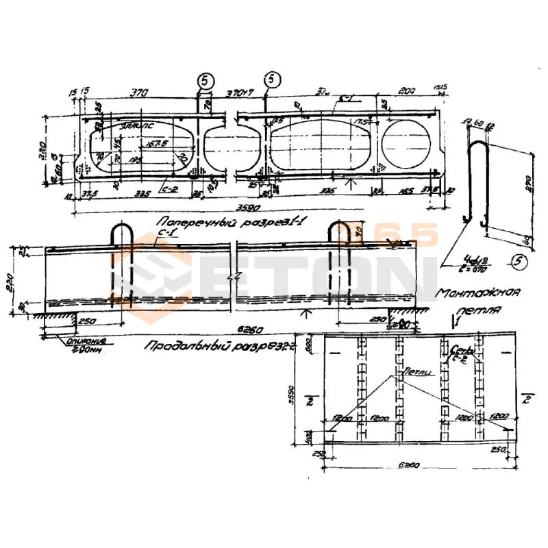 Панели с овальными пустотами Серия ИИ 01-02 ПОНТ 64-36 (ИИ 01-02)
