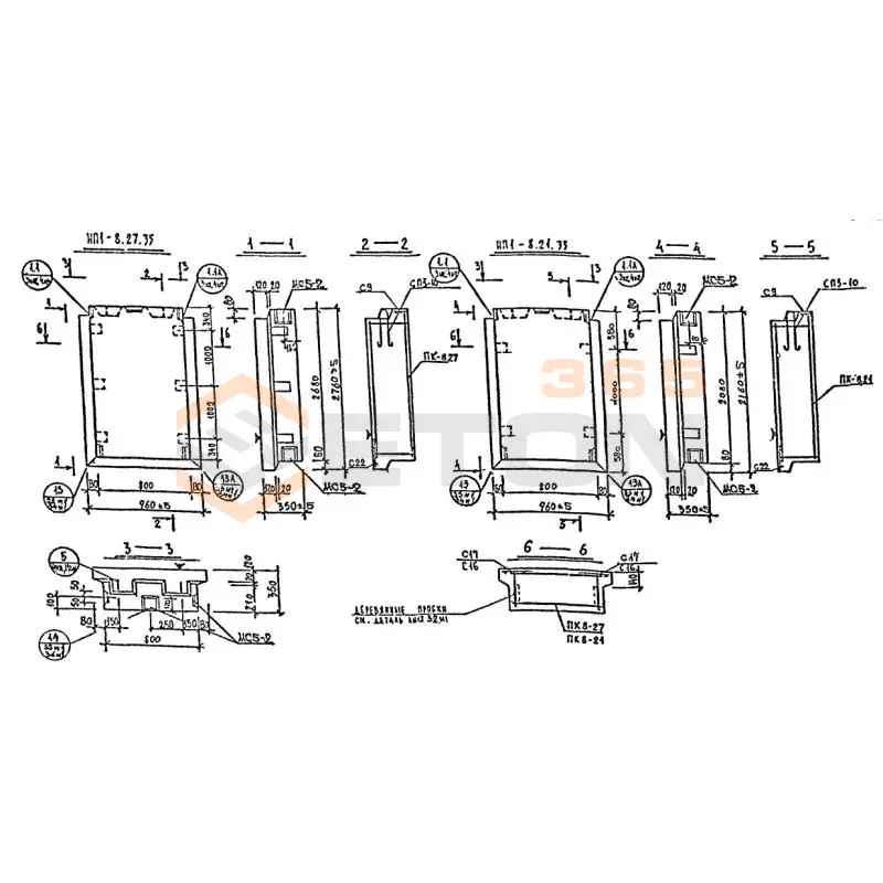 Панели наружных стен Серия 1.232 КЛ-2 НП 1-8-21-35 (1.232 КЛ-2)