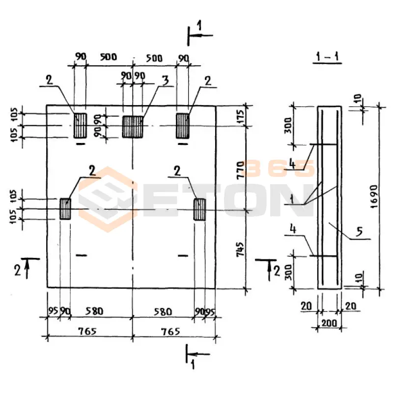 Плиты приямка Серия 1.189.1-12с ПП 15-17-40,1 с (1.189.1-12с)