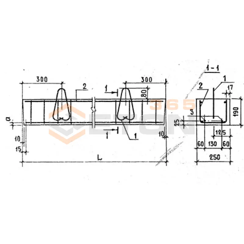 Перемычки брусковые ПБ серия 1.038.1-1 ( 1.138-10, ИИ 03-02, ГОСТ 948-84, 1.139-1 ) 1ПР 27-25-19-38 АIVт