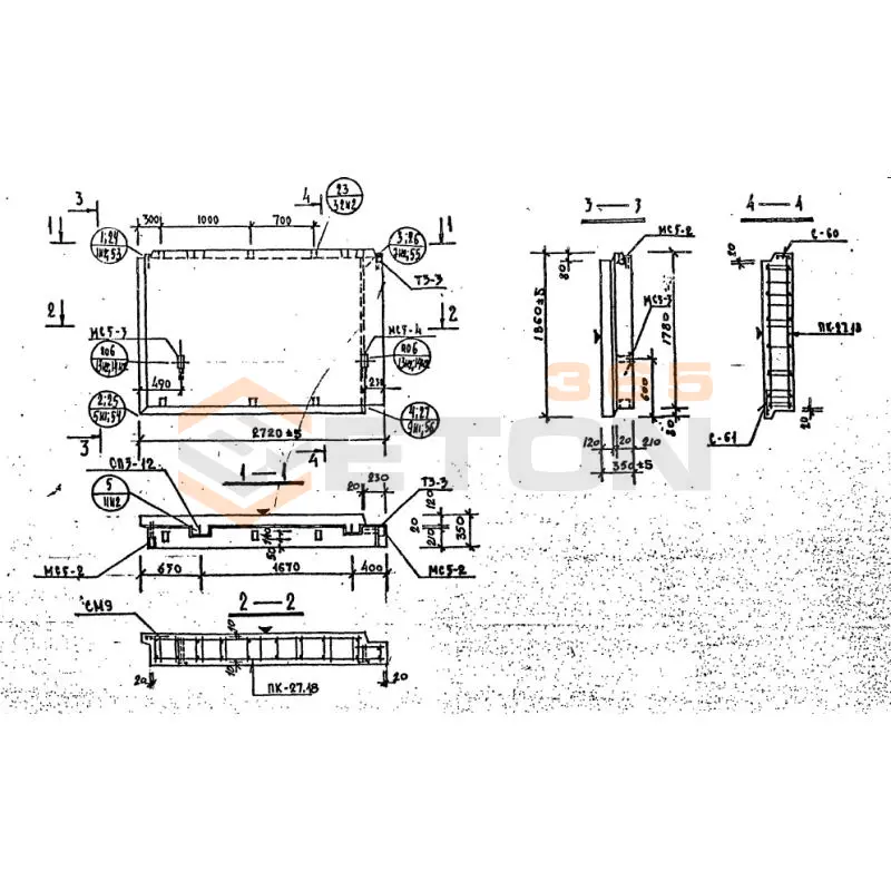 Панели наружных стен Серия 1.232 КЛ-2 НР 2-27-18-35 (1.232 КЛ-2)
