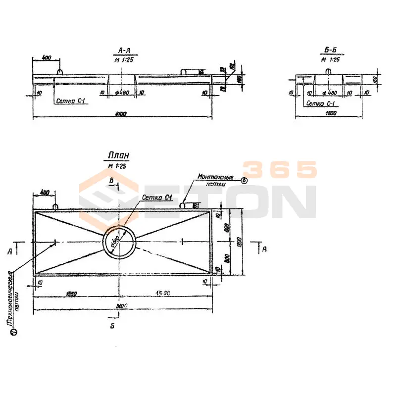 Плиты упорные Серия 3.820-9 ПУ 4,0-6,0
