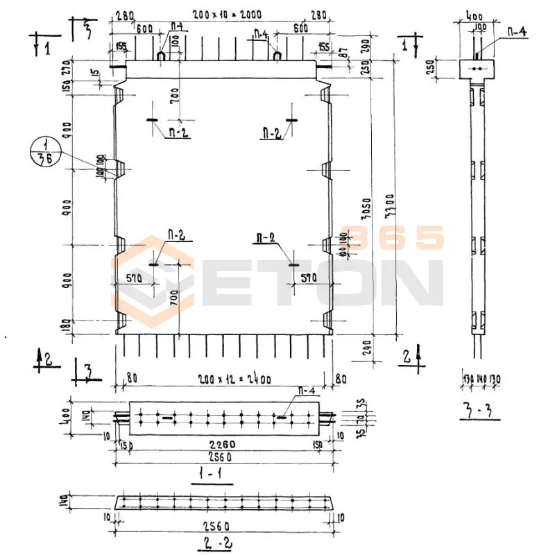 Диафрагмы жесткости Серия ИИ 04-6 Д 2-26-36 (ИИ 04-6)