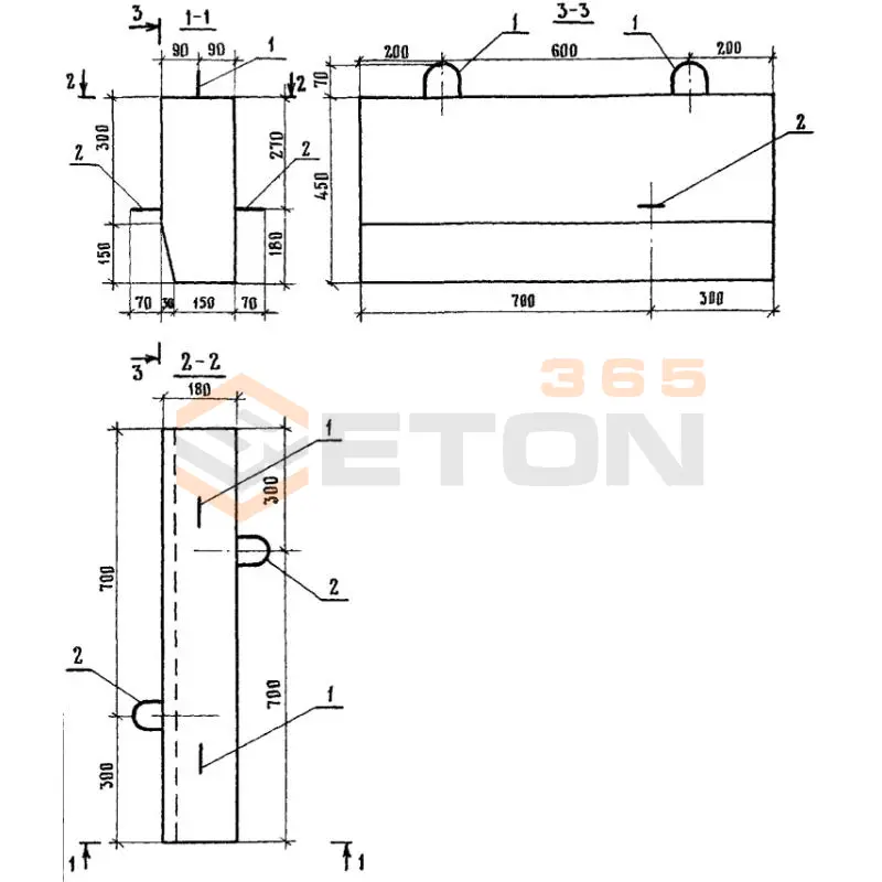 Блоки бетонные Серия 3.503.1-66 Б 5