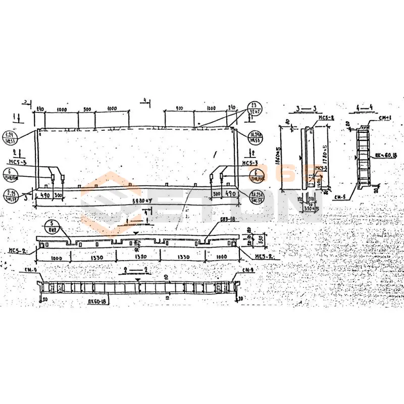 Панели наружных стен Серия 1.232 КЛ-2 НР 1-60-18-35 (1.232 КЛ-2)