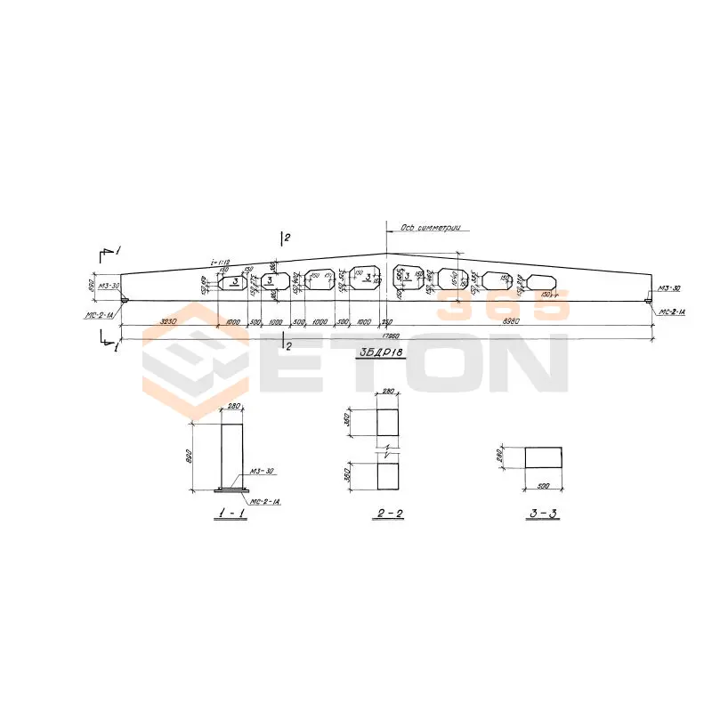 Балки двухскатные решетчатые Серия 1.462-3 3БДР 18-6 п*