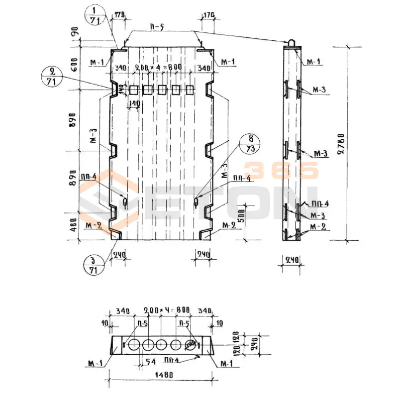 Блоки вентиляционные Серия ИИ 04-16 ВБС 15-28 (ИИ 04-16)