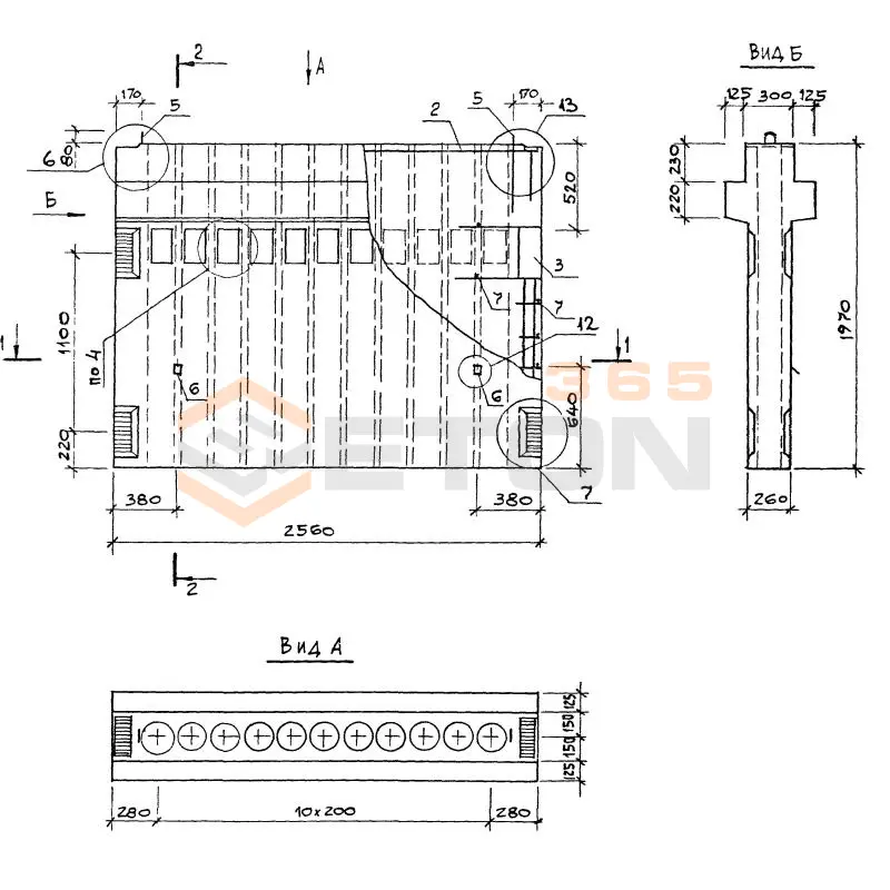 Вентблоки-диафрагмы жесткости Серия 1.034.1-1/90 2ВД 20-26-26