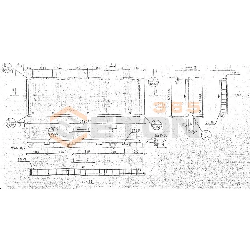 Панели наружных стен Серия 1.232 КЛ-2 НР 2-57-18-35 м (1.232 КЛ-2)