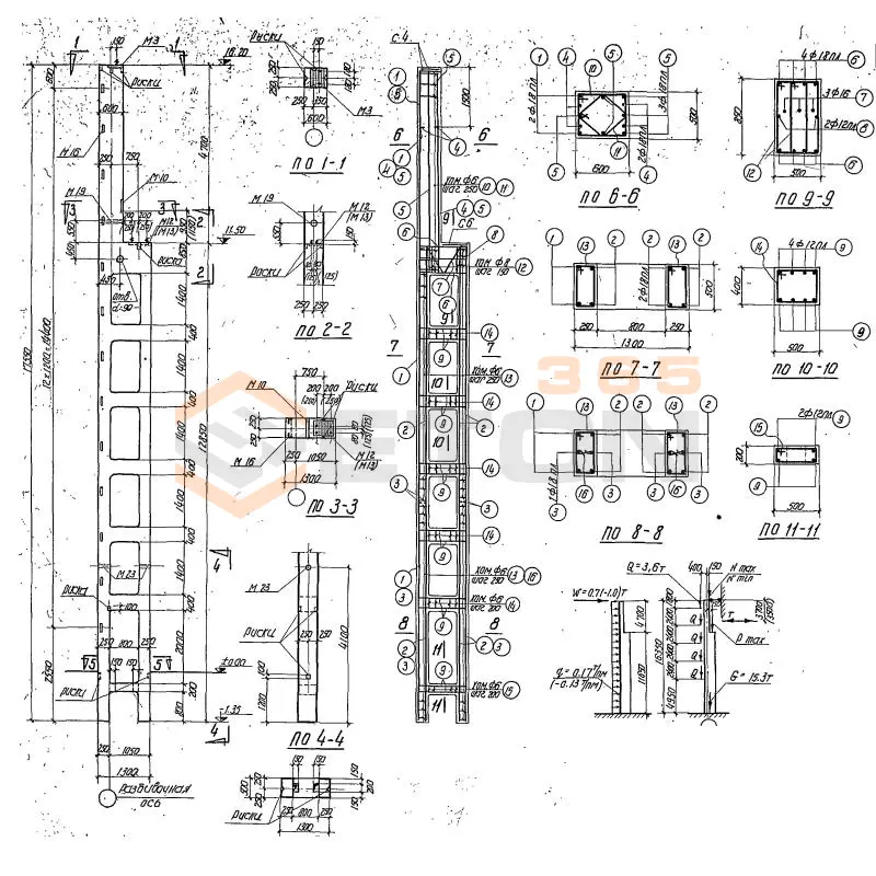Колонны Серия КЭ 01-52 КД 6-10