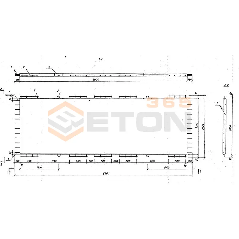 Плиты Серия 3.820.1-70 (3.820.1-32, 3.820-11) ПВН 60-20-2