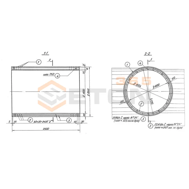 Трубы безнапорные с гладкими концами Серия 3.820-7 Т 16у-25