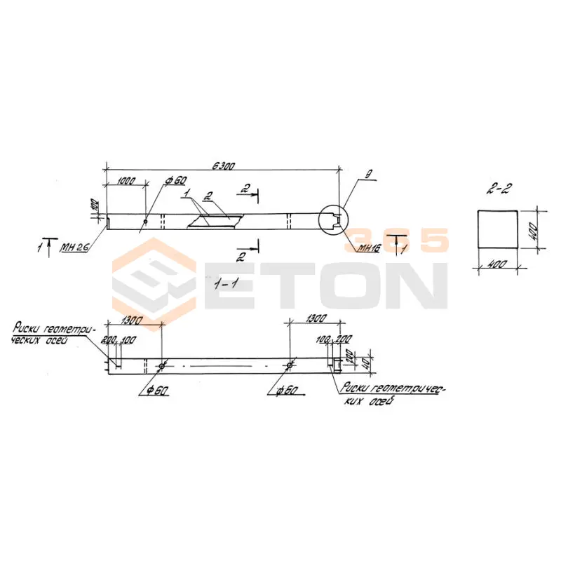 Колонны железобетонные. Высота этажей 6,0 и 7,2 м серия 1.420-35.95 ( 1.420-12, ИИ 23-3/70, ИИ 23-2/70, ИИ 23-1/70 ) К 42-2
