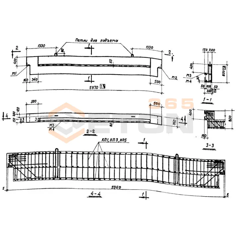 Балки Серия ИИ 29-3 Б 13-2 (ИИ 29-3)