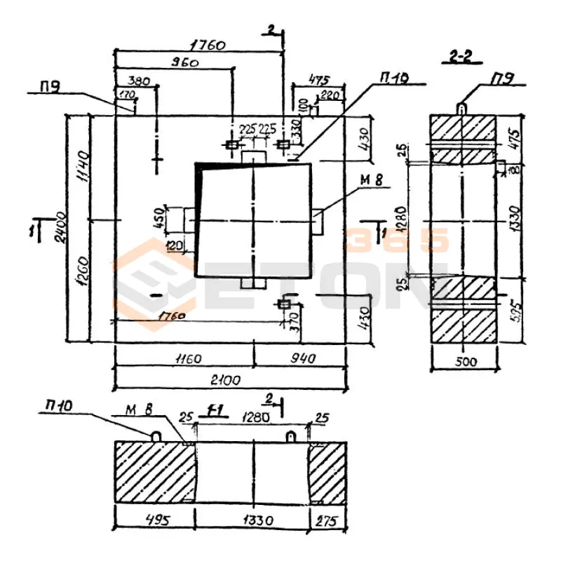 Опоры неподвижные Альбом ПС 248 НО 1200-50