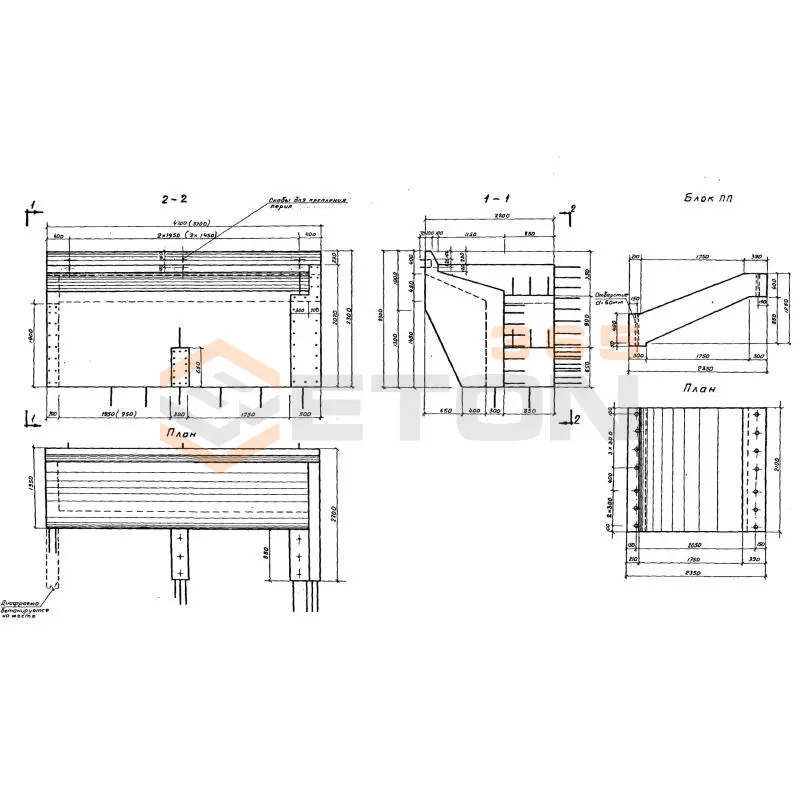 Блоки шкафные Серия 3.501-61 Ш 2