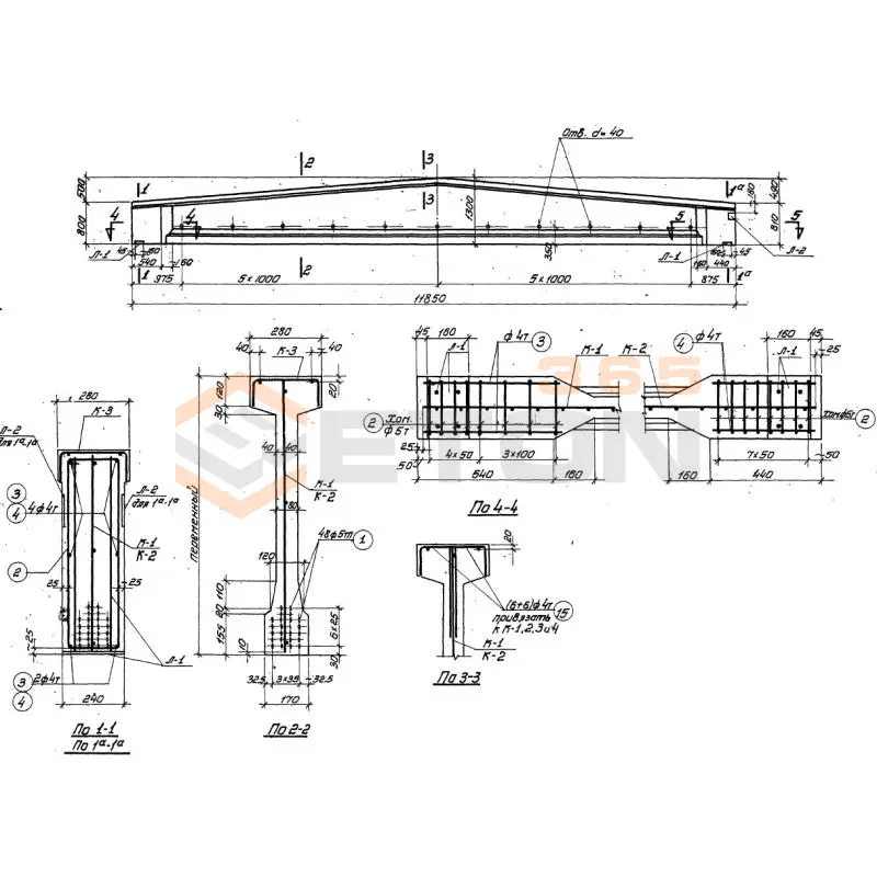 Балки Серия ПК 01-06 Б 3-12-3