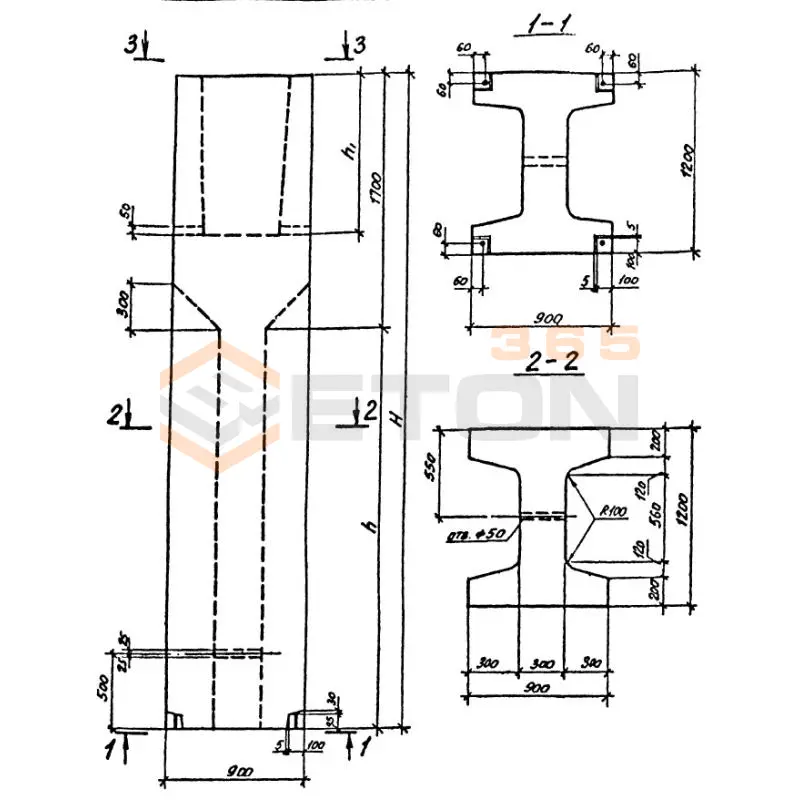 Блоки-стаканы верхние Серия 0-221-84 ВБ 9-12-30-2