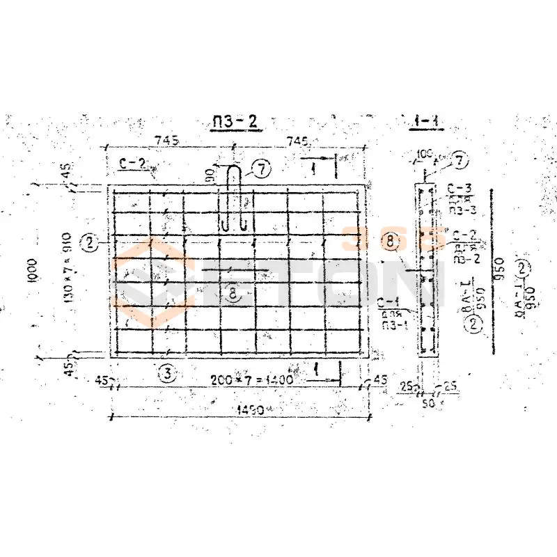 Плиты заборные Серия 3.820-13 ПЗ 2