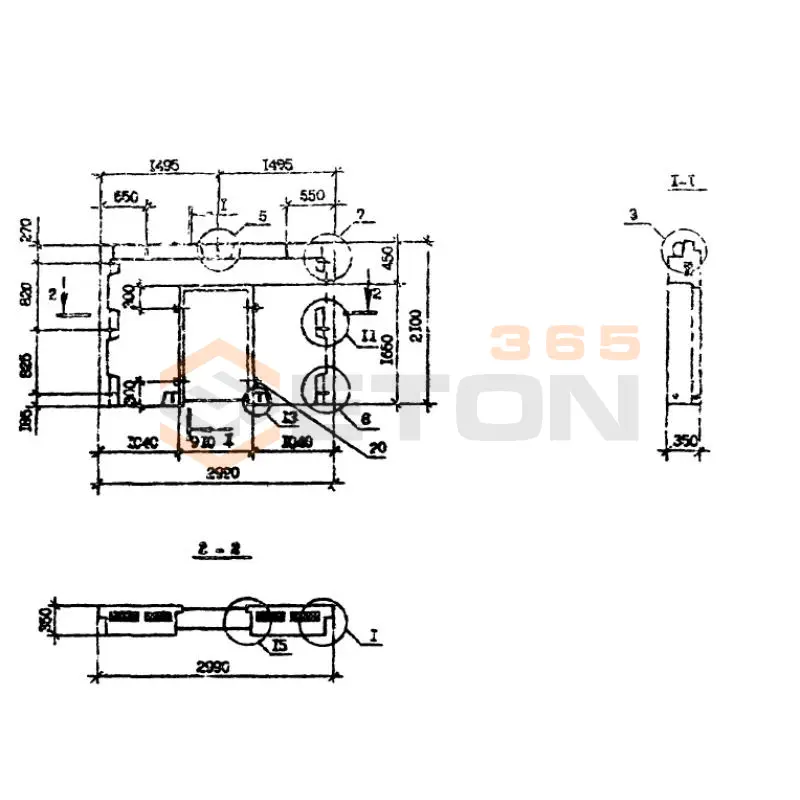 Панели наружных стен нулевого цикла Серия 1.090.1-7с 5ПСЦ 30-21-3,5 птс9 (1.090.1-7с)