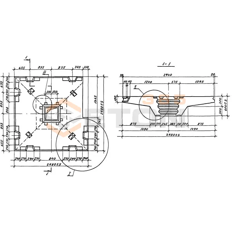 Капители Серия 1.420.1-25 КТ 1лев-9-3