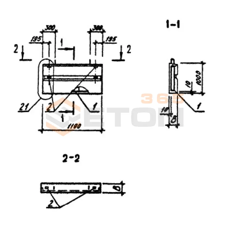 Панели наружных стен однослойные Серия 1.090.1-3пв ПСП 12-10-3,1 п пв (1.090.1-3пв)