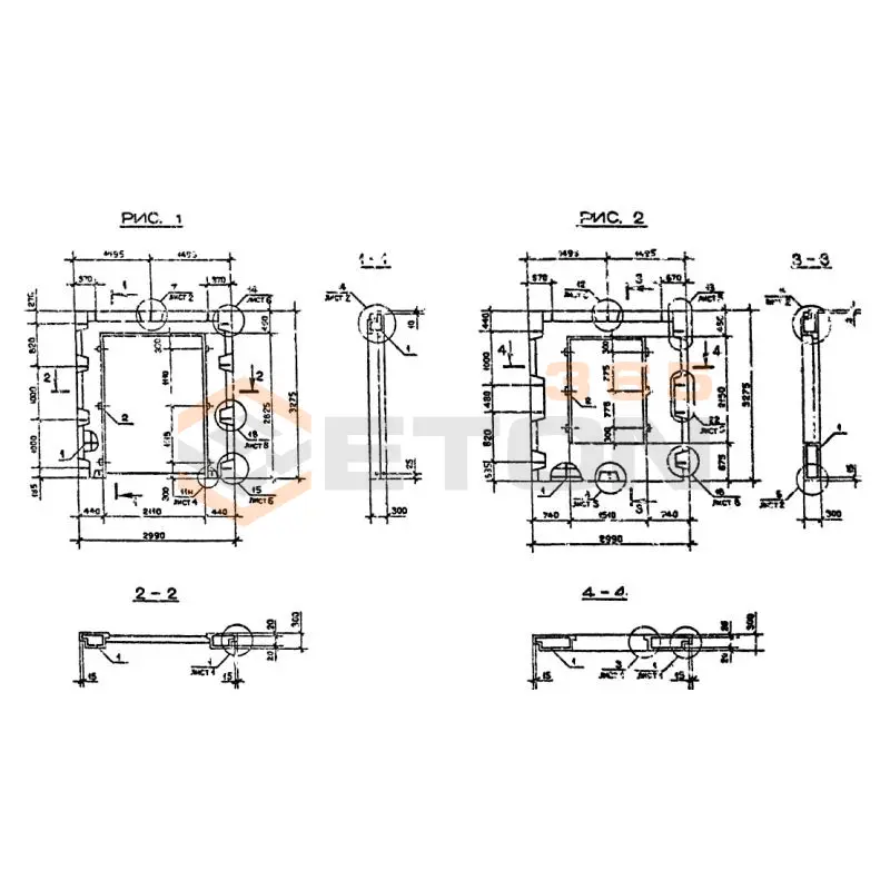 Панели наружных стен Серия 1.090.1-2с ПСД 30-33-3-2 пс (1.090.1-2с)