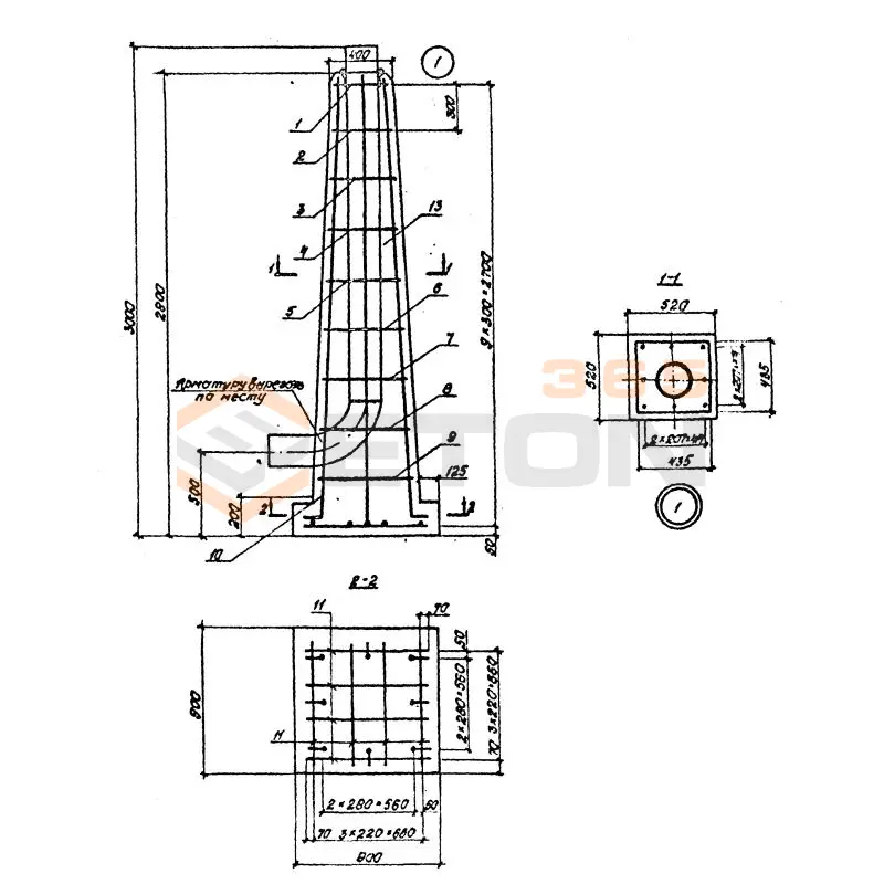 Колонки свечей продувочные Серия 7.402-3 Колонка Д=150