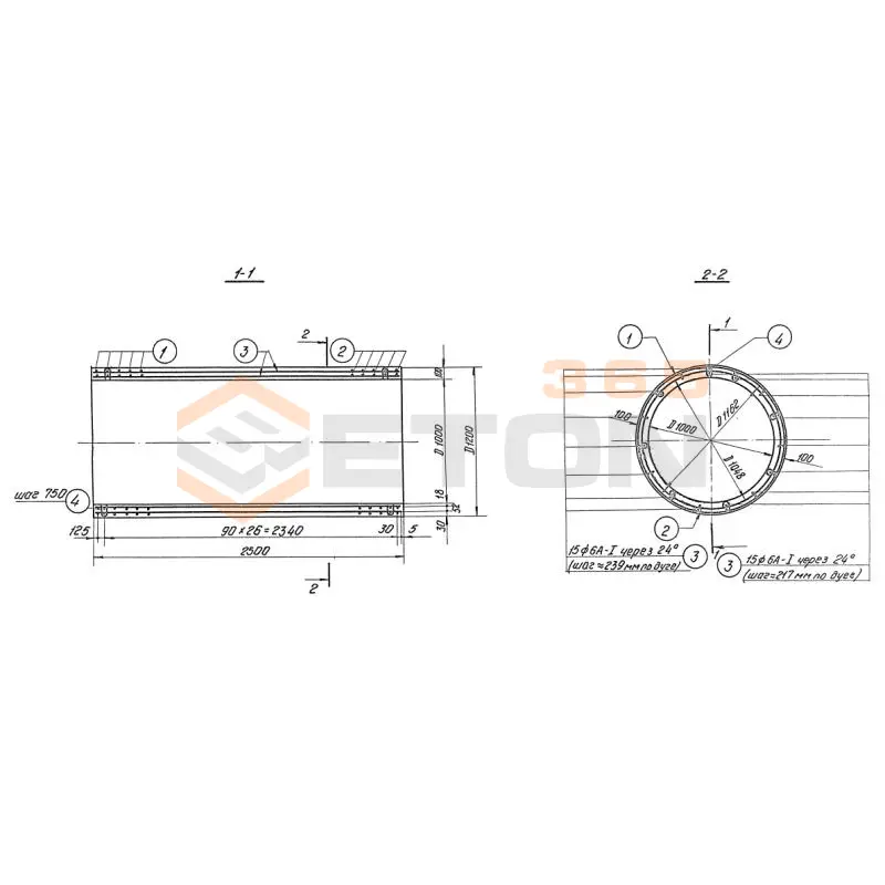 Трубы безнапорные с гладкими концами Серия 3.820-7 Т 10н-25