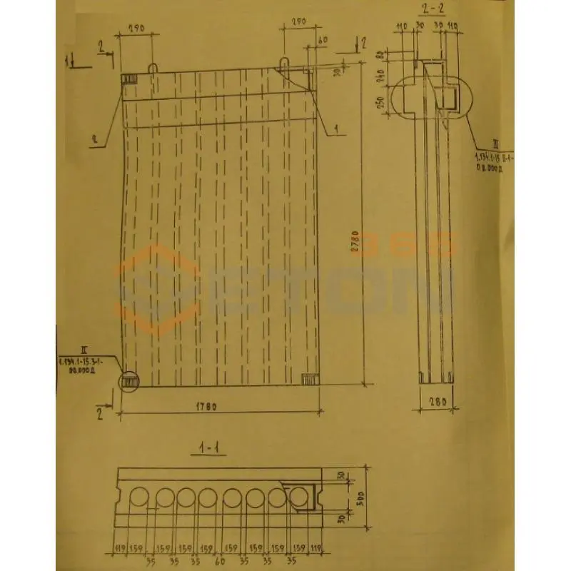 Блоки вентиляционные Серия 1.134.1-15 БВ 18-28-28-15 т-1