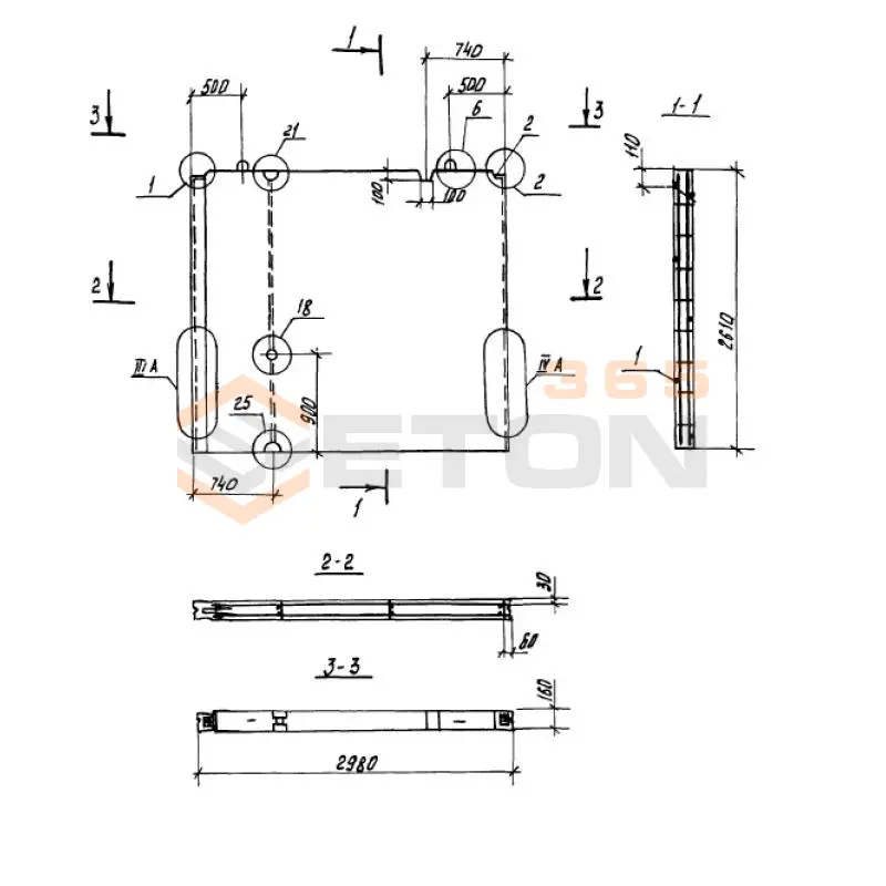 Панели внутренних стен Серия 1.100.1-7 ПСВ 30-26-16-150 т