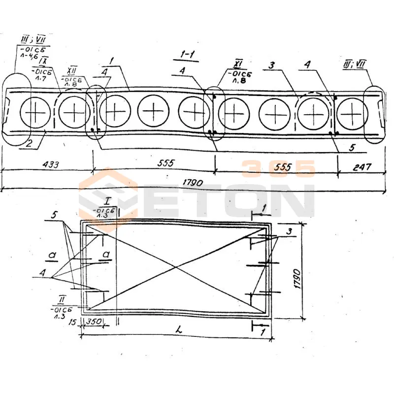 Плиты многопустотные Серия 1.141.1-23с ПК 4,5-30-18 с9а (1.141.1-23с)