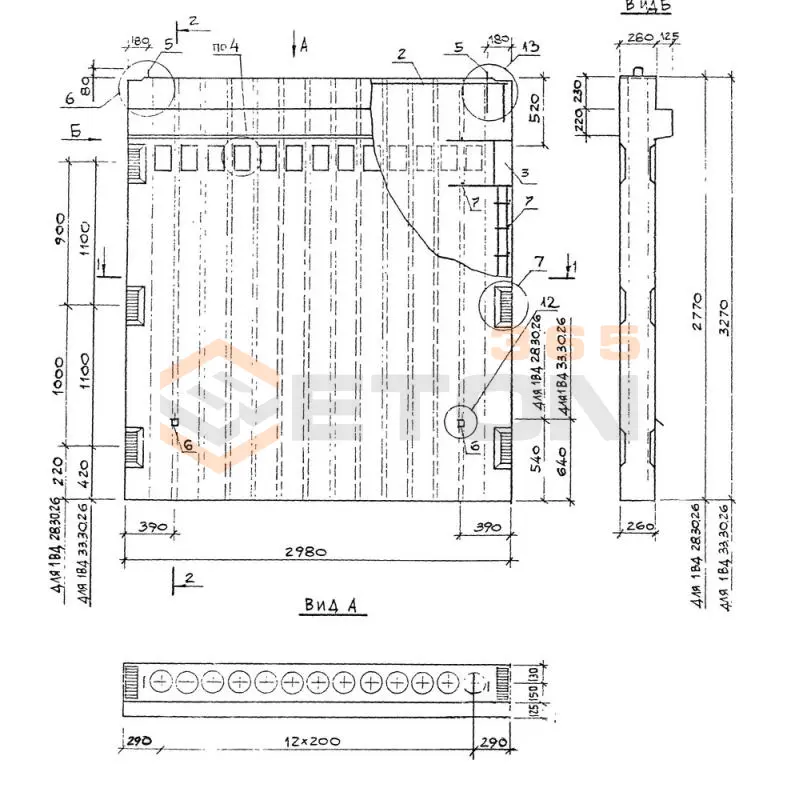 Вентблоки-диафрагмы жесткости Серия 1.034.1-1/90 1ВД 28-30-26