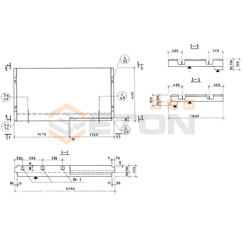 Лестничные площадки ребристые Серия 1.152-7 ЛП 30-15 в (1.152-7)