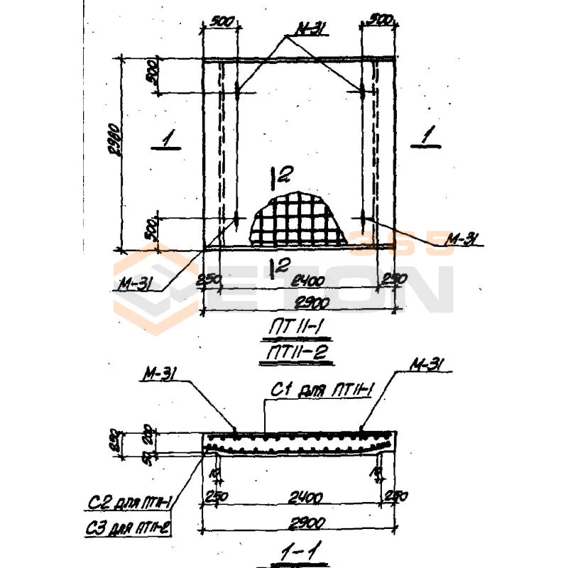 Плиты перекрытия серия ИС 01-05 ( НК 029-23:39 ) ПТ 11-4