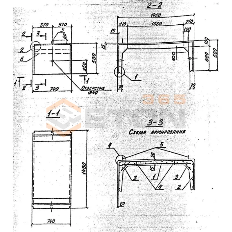 Лотки каналов ЛК серия 3.006.1-8 ЛК 75-150-60-7
