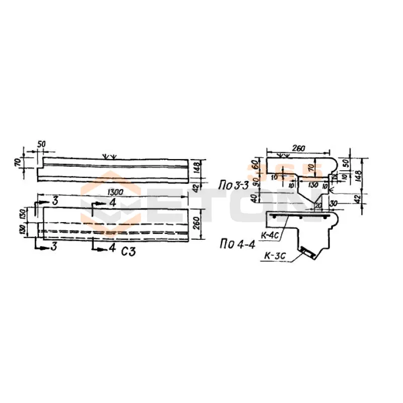 Ступени верхние фризовые Серия ИИ 01-02 С 3 (ИИ 01-02)