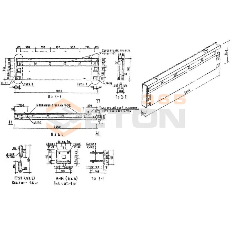 Блоки поясные Серия ИИ 03-05 НМК 72-4 п