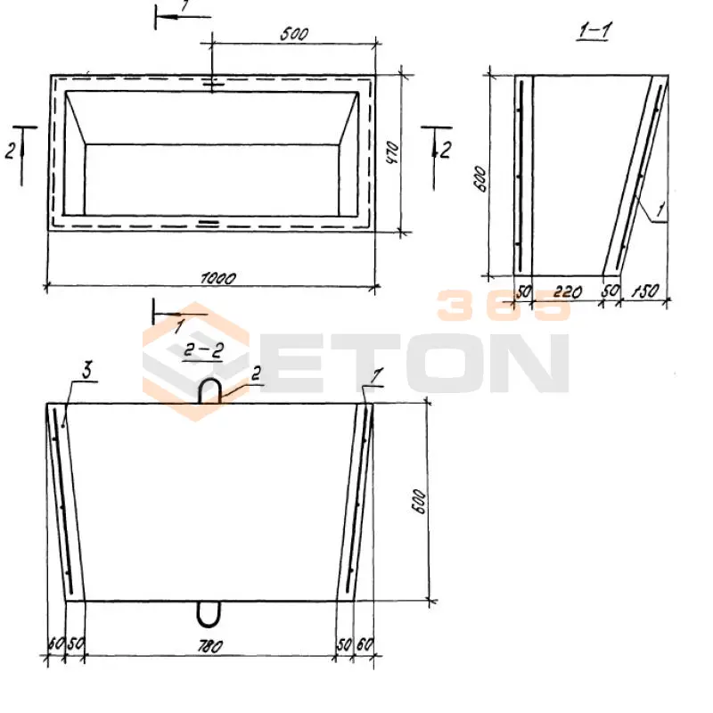 Короба вентиляционные Серия 1.100.1-7 ОВ 10-6-47