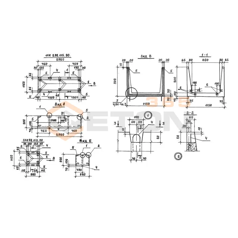 Лотки Серия 3.818.9-2 1ЛК 298-115-90