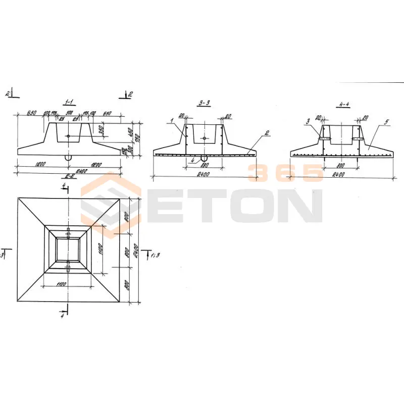 Фундаменты Серия 3.900.1-10 2ФР 2