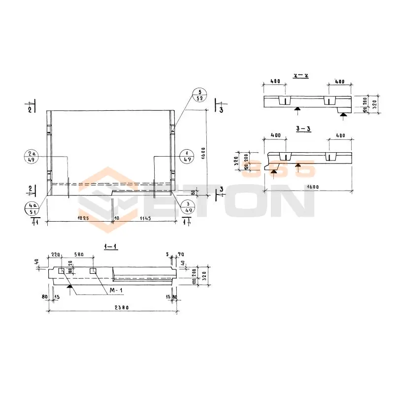 Лестничные площадки ребристые Серия 1.152-7 ЛП 24-15 в (1.152-7)