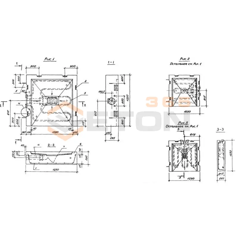 Плиты перекрытия и днища Серия 1.174.1-1 ПУКМ 2-2