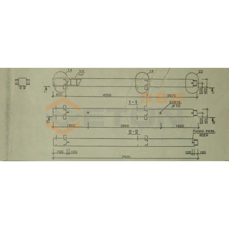 Колонны сечением 400х400 мм для зданий с высотами этажей 4,2 м Серия 1.020.1-2с/89 4КВ 42-75-4