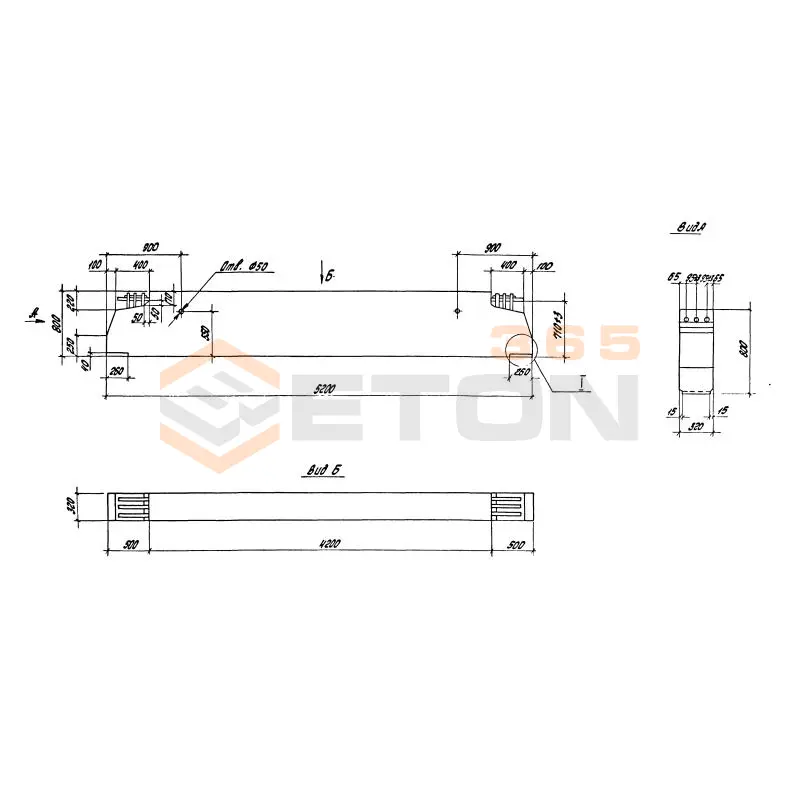 Ригели лестничных клеток Серия 1.420.1-19 РЛ 5-1-2