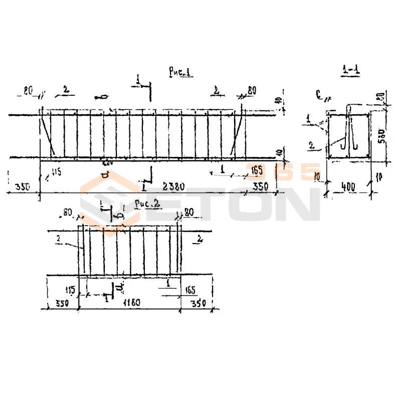 Фундаментные блоки сплошные ФБС серия 1.116.1-8 и ГОСТ 13579-78 ФБС 24-4-6 т-2